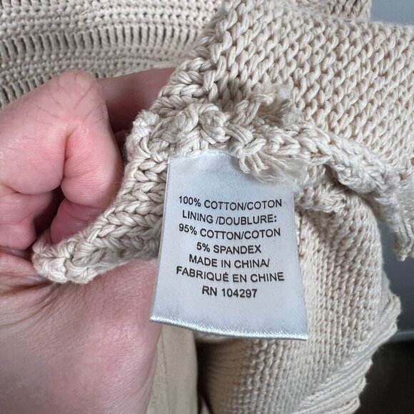 Milly Lizzy Crochet Dress Size Small Tan Lined Boho Vacation Resort Wear Cruise - Picture 8 of 9